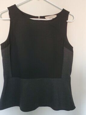 Black and grey Peplum top